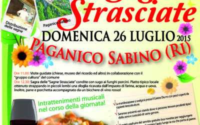 26 luglio – Sagne strascinate e funghi porcini a Paganico Sabino la tradizione è festa