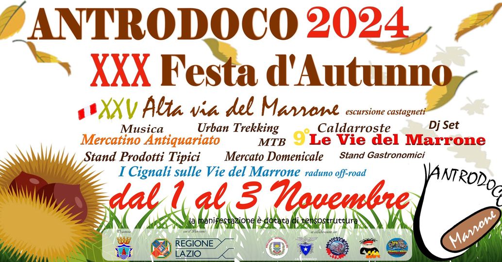 Antrodoco (RI), è 30° festa d’autunno 2 – 3 nov Fuoriporta Antrodoco (RI), è 30° festa d'autunno 2 – 3 nov Fuoriporta