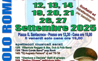 Oriolo Romano (VT): è sagra del porcino – 12/27 sett