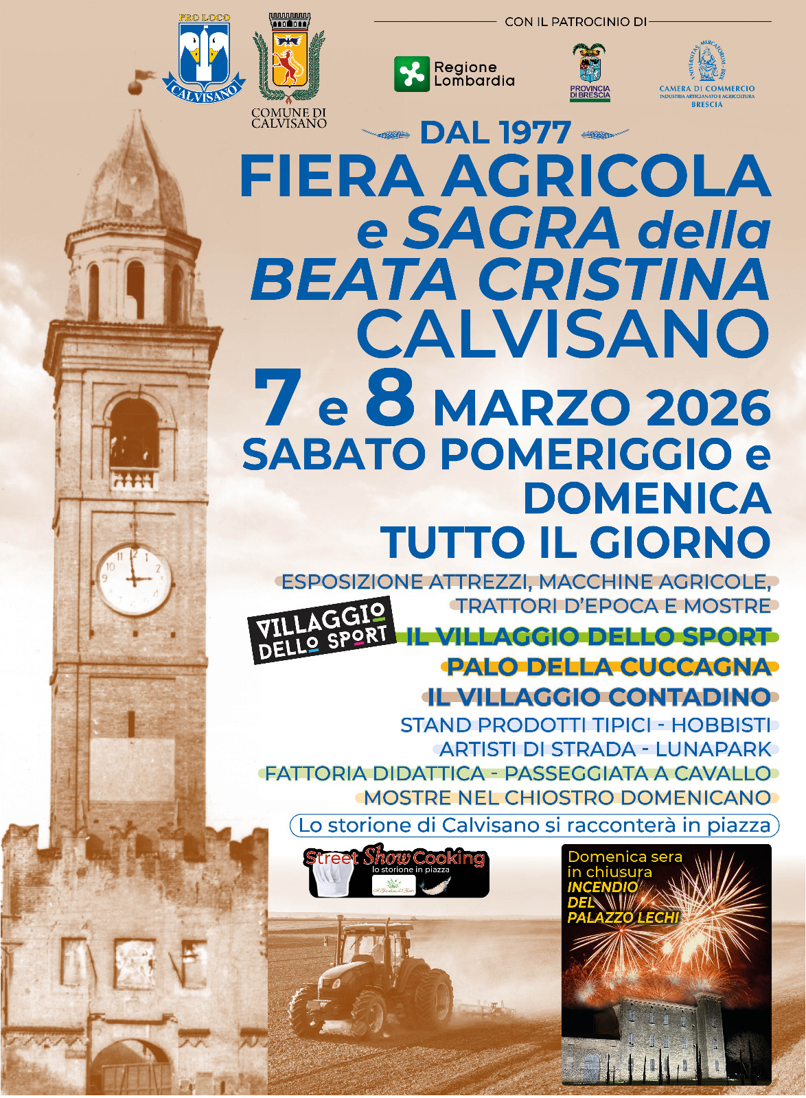 Calvisano (BS), Fiera agricola e sagra della beata Cristina – 7/8 mar – Fuoriporta Calvisano (BS), Fiera agricola e sagra della beata Cristina - 7/8 mar - Fuoriporta